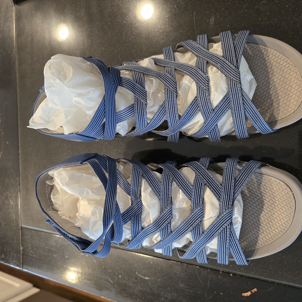 BareTraps Blue Gladiator Sandals with Cushioned Footbed Size 11 Womens - Picture 2 of 6